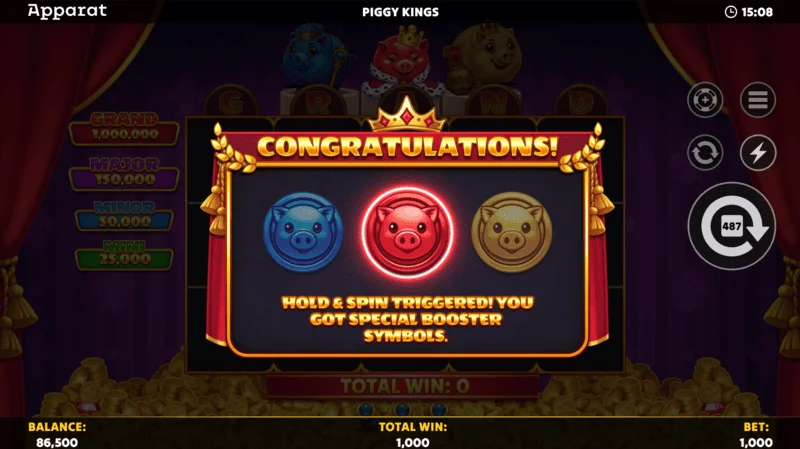 Piggy Kings – gratis spins med Crown Scatter