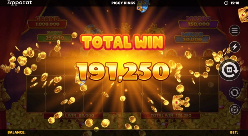 Piggy Kings – vinderskærm i Free Games